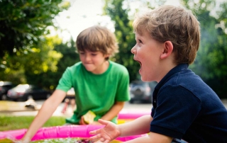 Kids playing outdoors