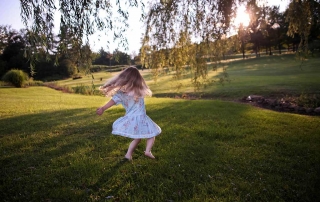 Young child dancing