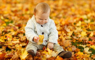 Sensory play at autumn time